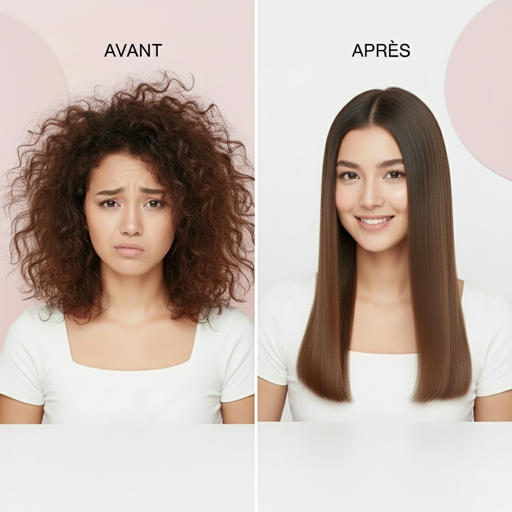 Avant et après utilisation du lisseur portable - résultats de lissage